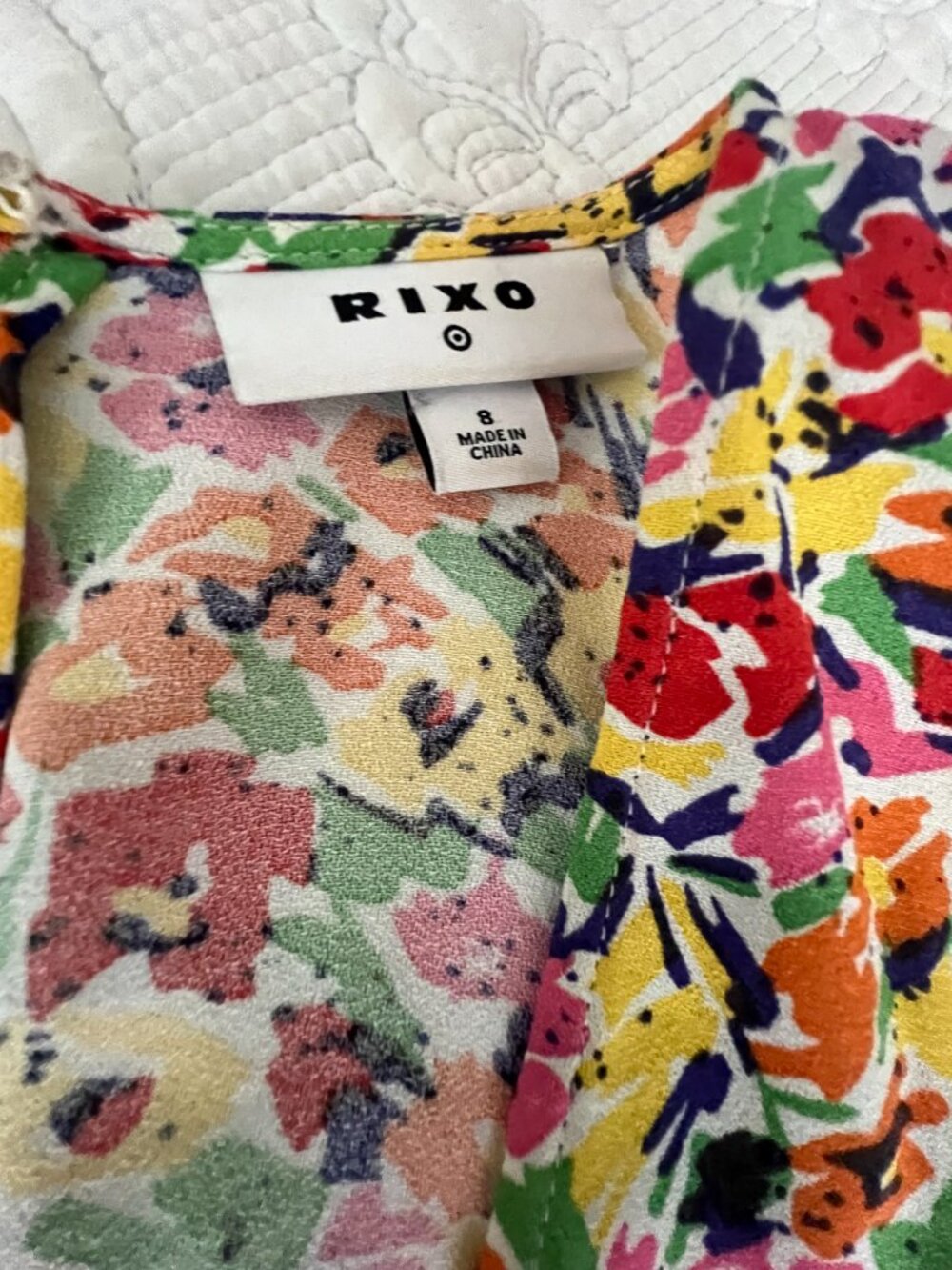 RIXO x Target Floral Puff Sleeve Midi Limited Edition Dress (Size 8) - Picture 4 of 5